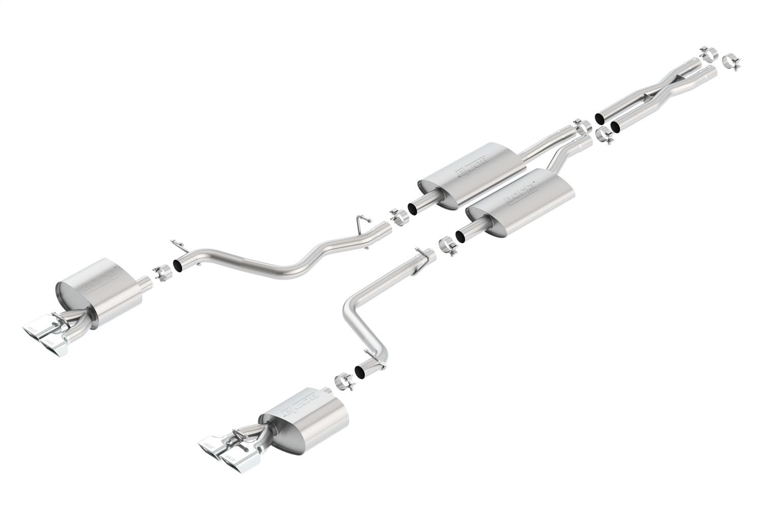 Borla Cat-Back(Tm) Exhaust System - S-Type - Stainless Steel Tips (2011-2014 Challenger) - 140482