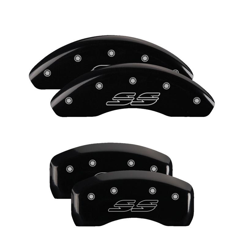 MGP Set Of 4: Black Finish, Silver SS (Impala) (2000-2005 Chevrolet Impala, Chevrolet Monte Carlo) - 14050SSS2BK