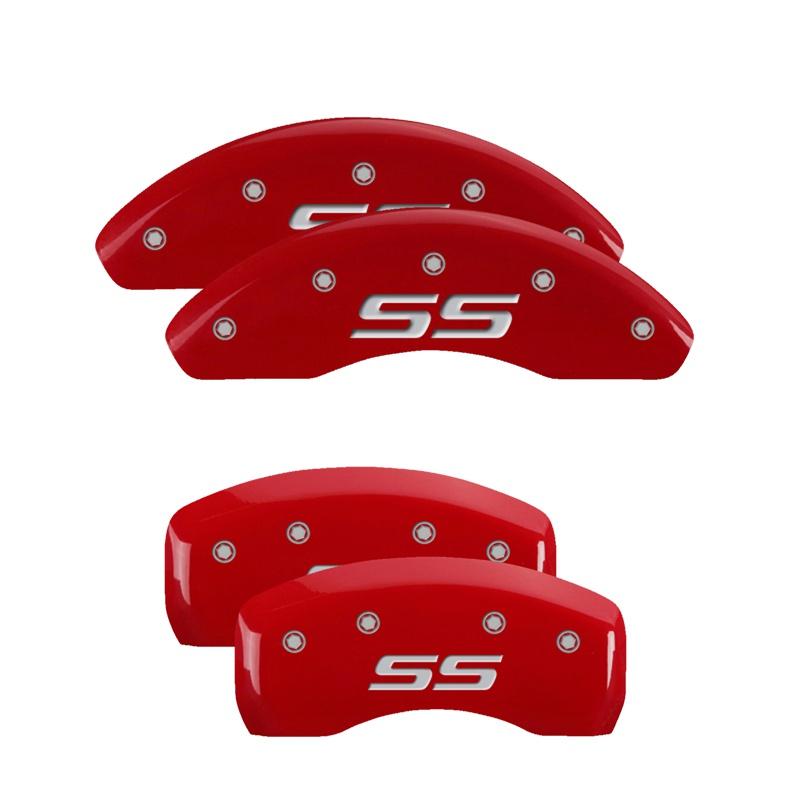 MGP Set Of 4: Red Finish, Silver SS (Monte Carlo) (2000-2005 Chevrolet Monte Carlo, Chevrolet Impala) - 14050SSS4RD