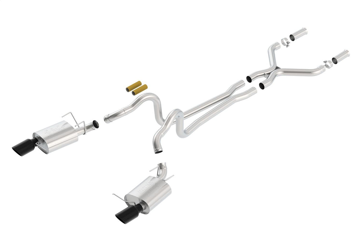 Borla 2.75" Cat-Back Exhaust System - Atak - 4.5" Black Tips (2013-2014 Mustang GT) - 140516BC