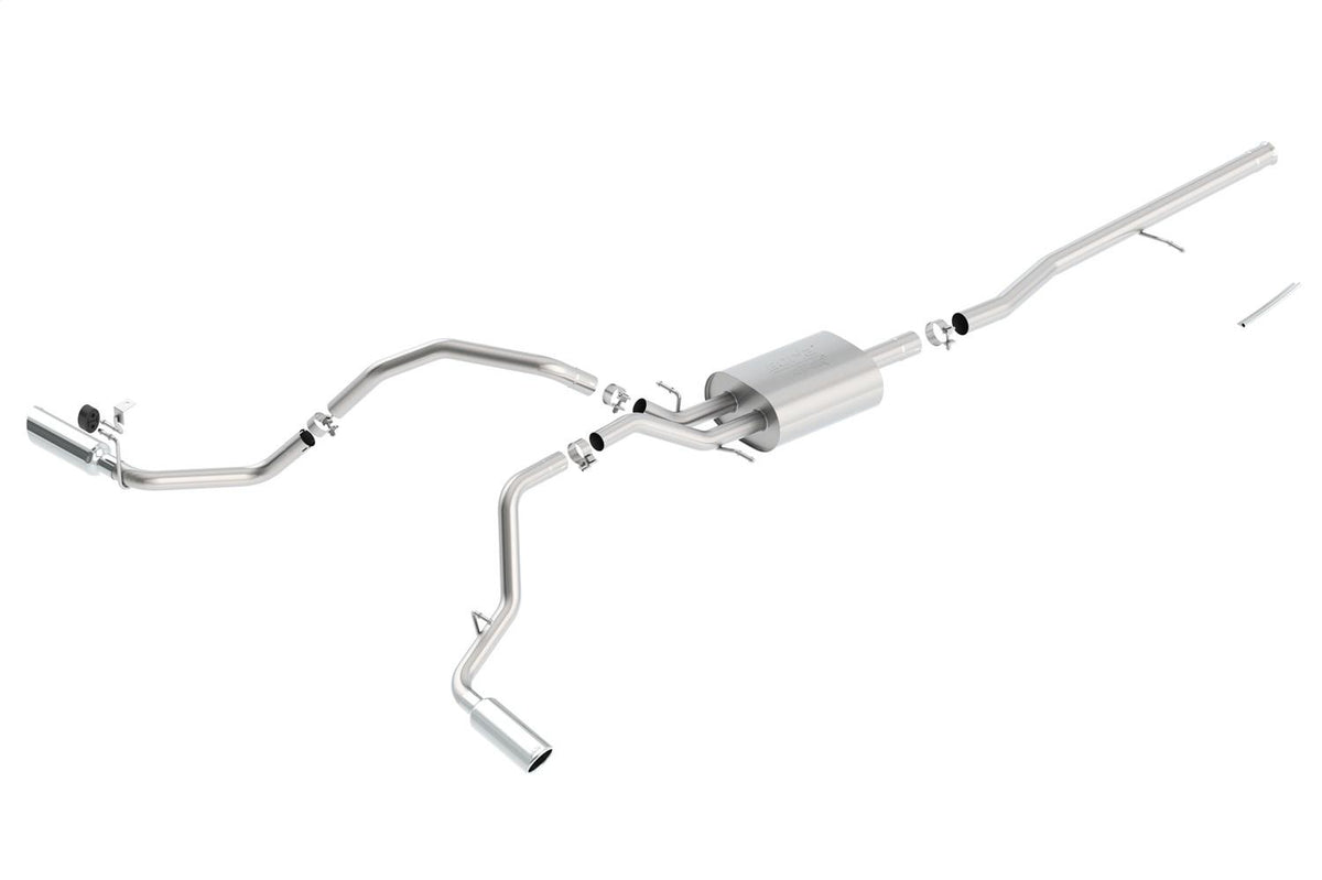 Borla Cat-Back(Tm) Exhaust System - Atak(R) - Stainless Steel Tips (2014-2018 Sierra 1500, Silverado 1500) - 140546