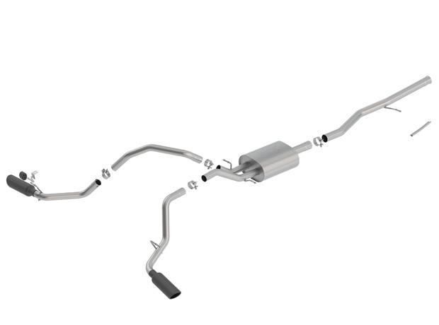 Borla Cat-Back(Tm) Exhaust System - Atak(R) - Stainless Black Tips (2014-2018 Silverado 1500, Sierra 1500) - 140549BC