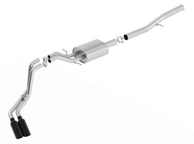 Borla Cat-Back(Tm) Exhaust System - Atak(R) - Stainless Black Tips (2014-2018 Silverado 1500, Sierra 1500) - 140577BC