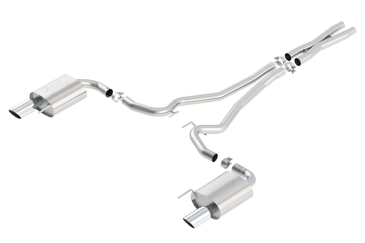 Borla 2.5" Cat-Back Exhaust System - Atak - 4" Stainless Steel Tips (2015-2017 Mustang GT) - 140591