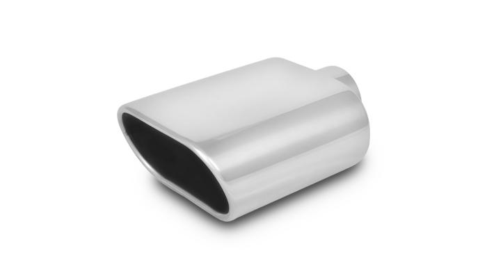 Vibrant Performance 5.5" X 3" Oval Stainless Steel Tip (Single Wall, Angle Cut) - 1405