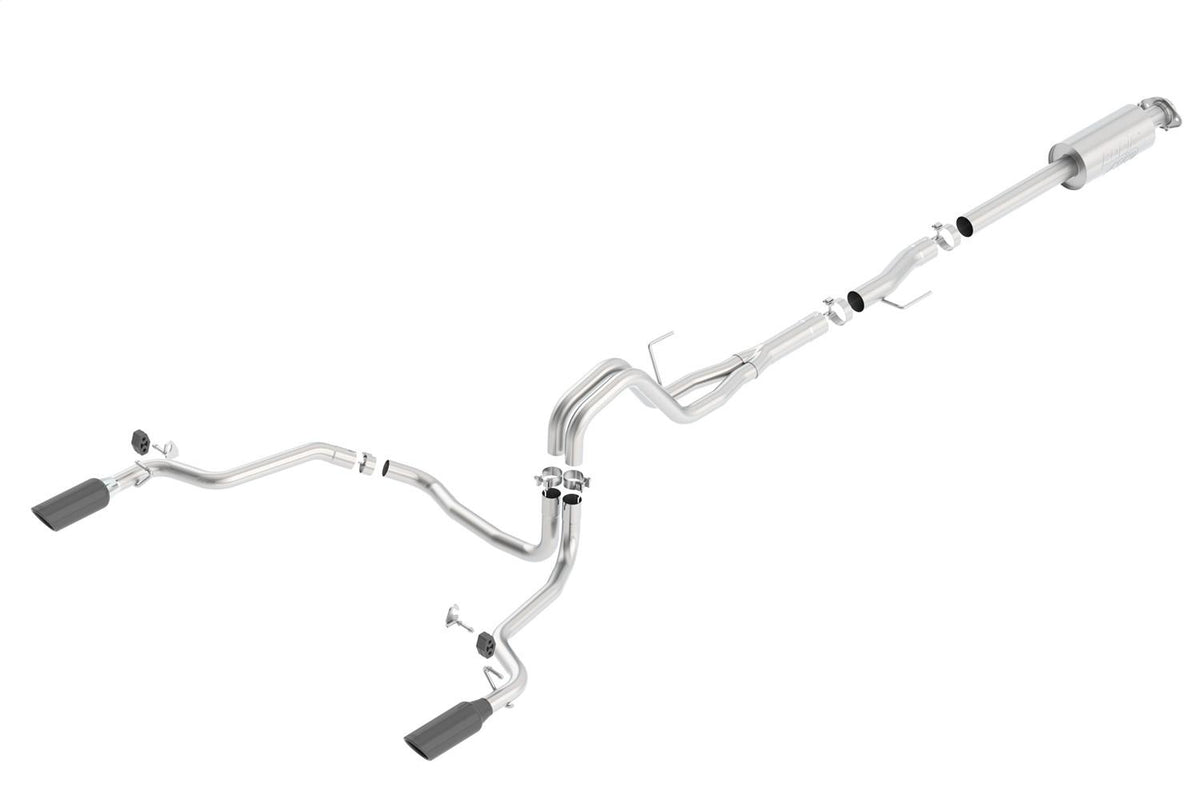 Borla Cat-Back(Tm) Exhaust System - Atak(R) - Stainless Black Tips (2015-2020 Ford F-150) - 140616BC