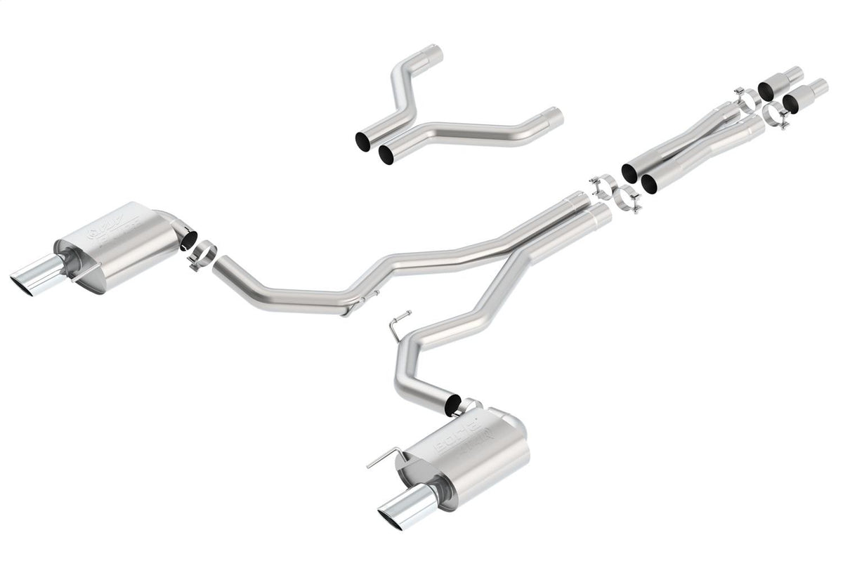 Borla 3" Cat-Back Exhaust System - Atak - 4" Stainless Steel Tips (2015-2017 Mustang GT) - 140630