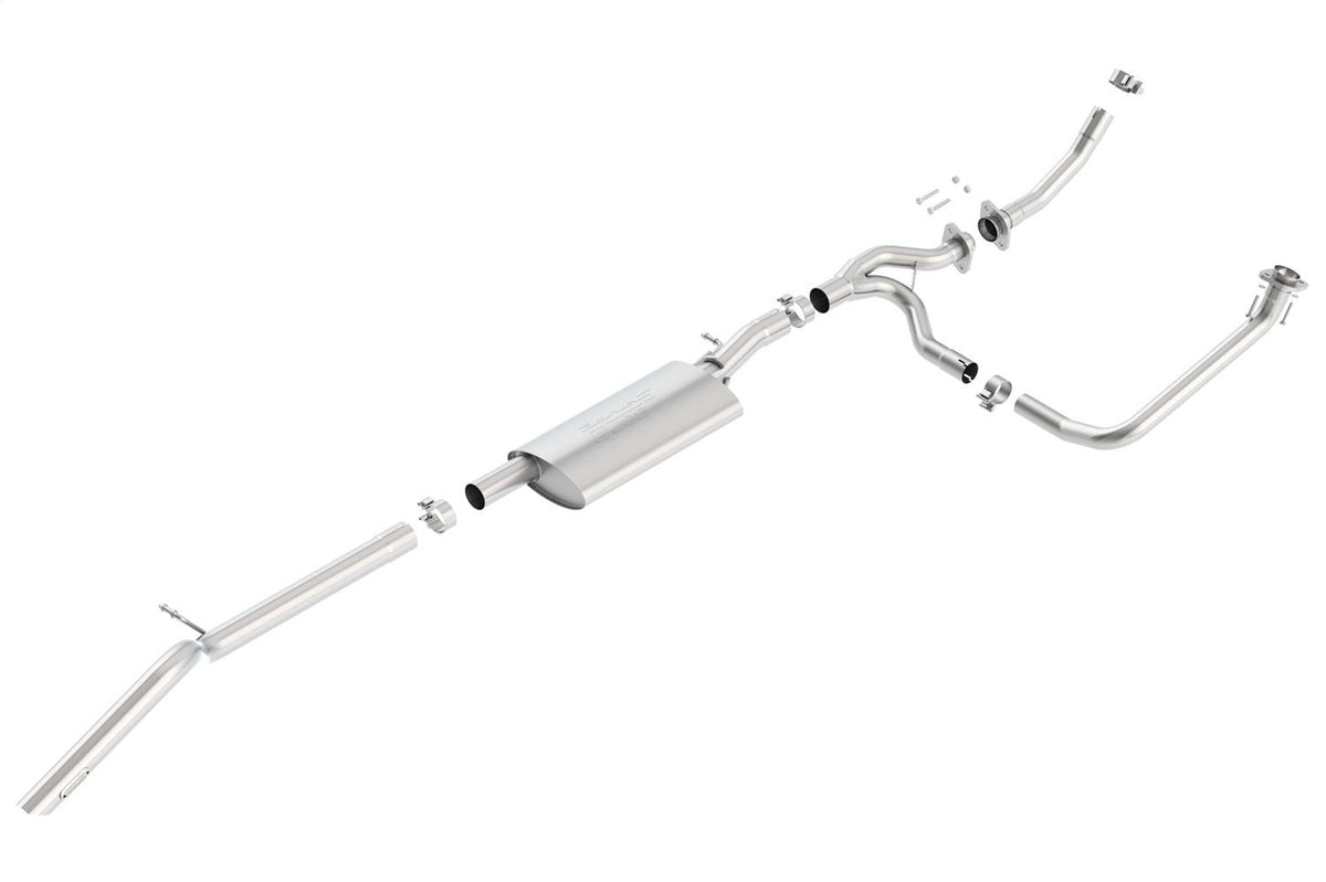 Borla Cat-Back(Tm) Exhaust System - S-Type - Stainless Steel Tips (2012-2018 Wrangler, Wrangler JK) - 140634