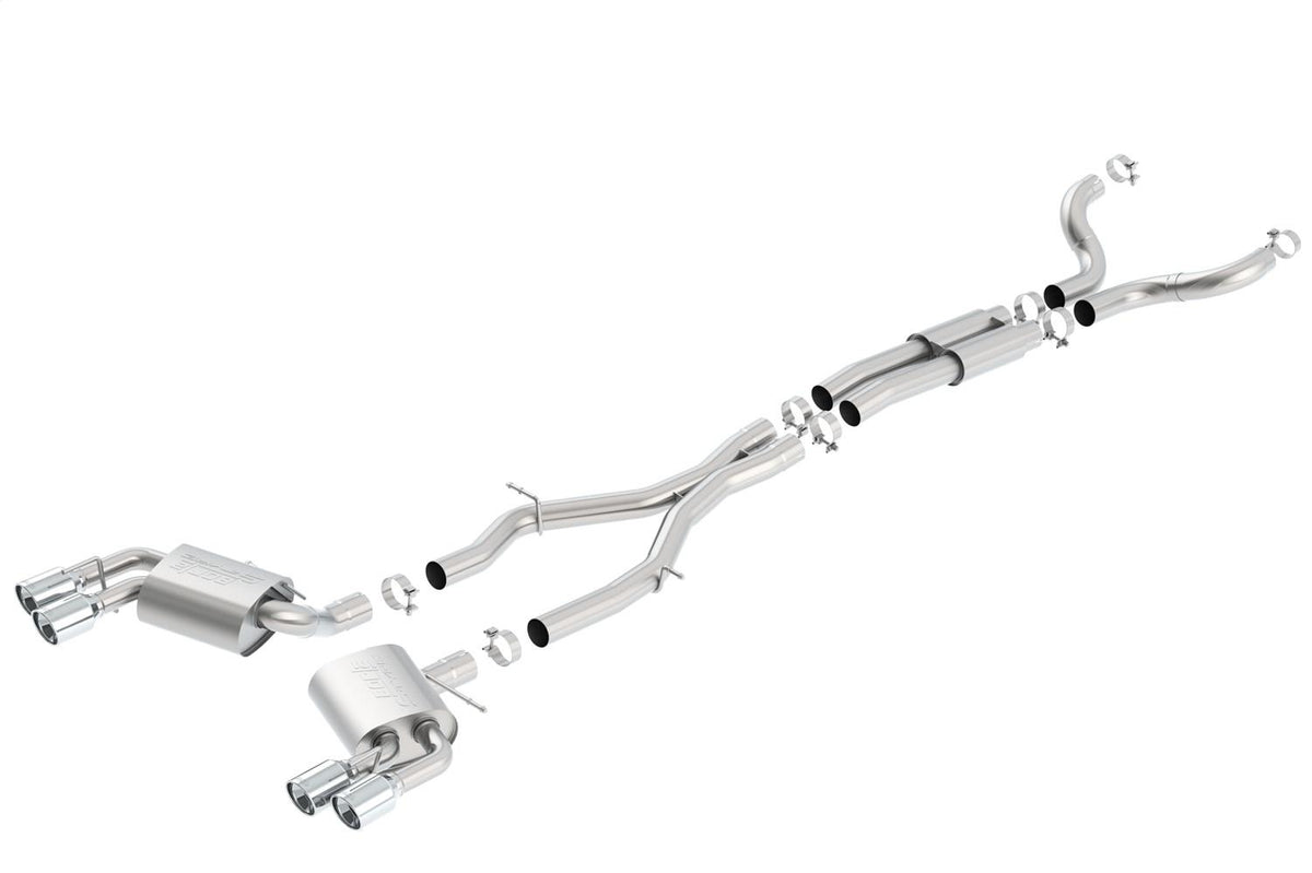 Borla Cat-Back(Tm) Exhaust System - S-Type - Stainless Steel Tips (2016-2023 Camaro SS) - 140687