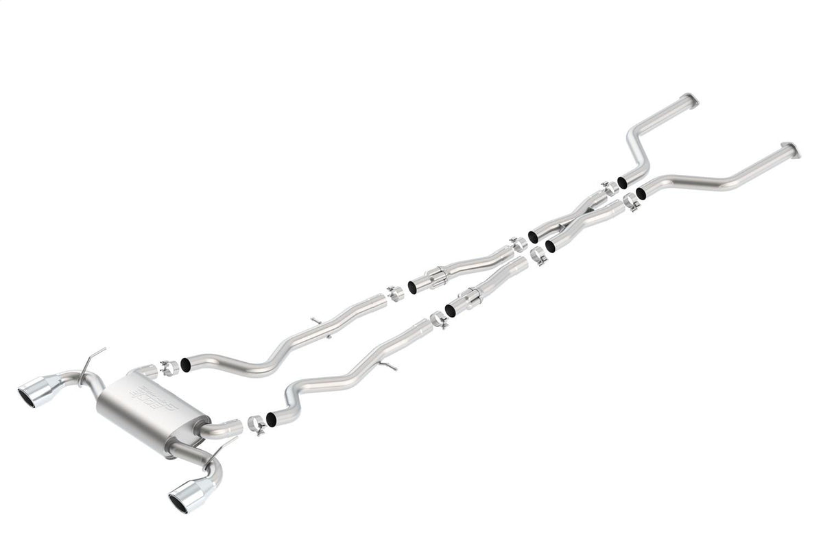 Borla Cat-Back(Tm) Exhaust System - S-Type - Stainless Steel Tips (2017-2022 Q60) - 140703