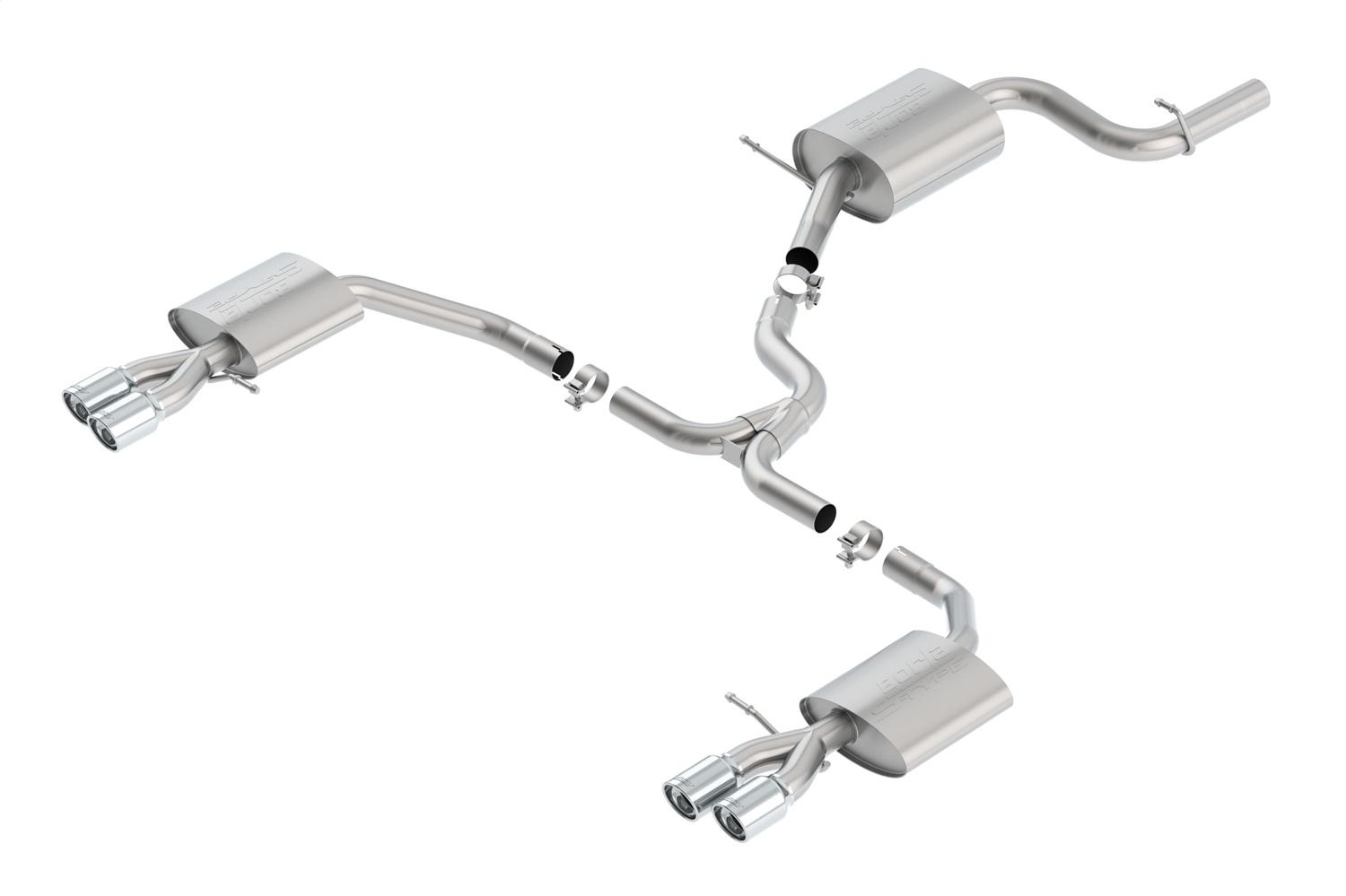 Borla Cat-Back(Tm) Exhaust System - S-Type - Stainless Steel Tips (2016-2018 Passat) - 140705