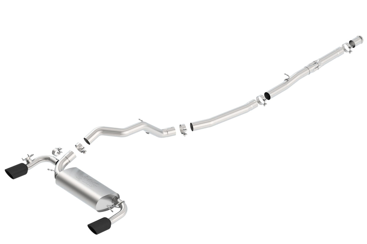 Borla Cat-Back(Tm) Exhaust System - Atak(R) - Stainless Black Tips (2016-2018 Focus RS) - 140730BC