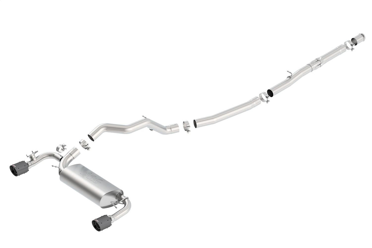 Borla Cat-Back(Tm) Exhaust System - Atak(R) - Carbon Fiber / Black Anodized Tips (2016-2018 Focus RS) - 140730CFBA