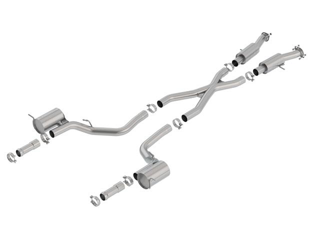 Borla Cat-Back(Tm) Exhaust System - S-Type - Stainless Steel Tips (2018-2020 Grand Cherokee Trackhawk) - 140755