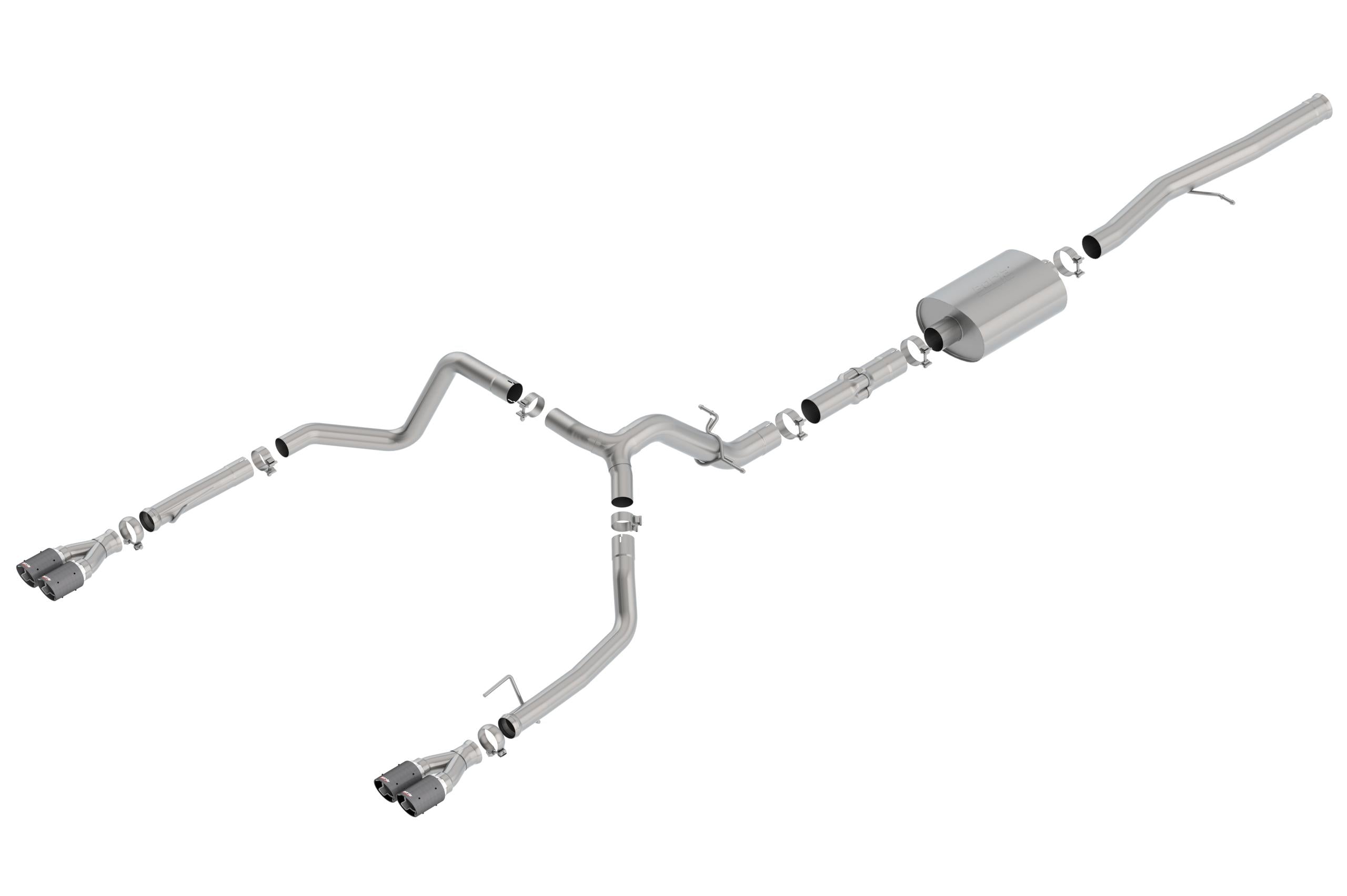 Borla Cat-Back(Tm) Exhaust System - Atak(R) - Carbon Fibert Tips (2019-2023 Chevrolet, GMC Fitment) - 140776CF