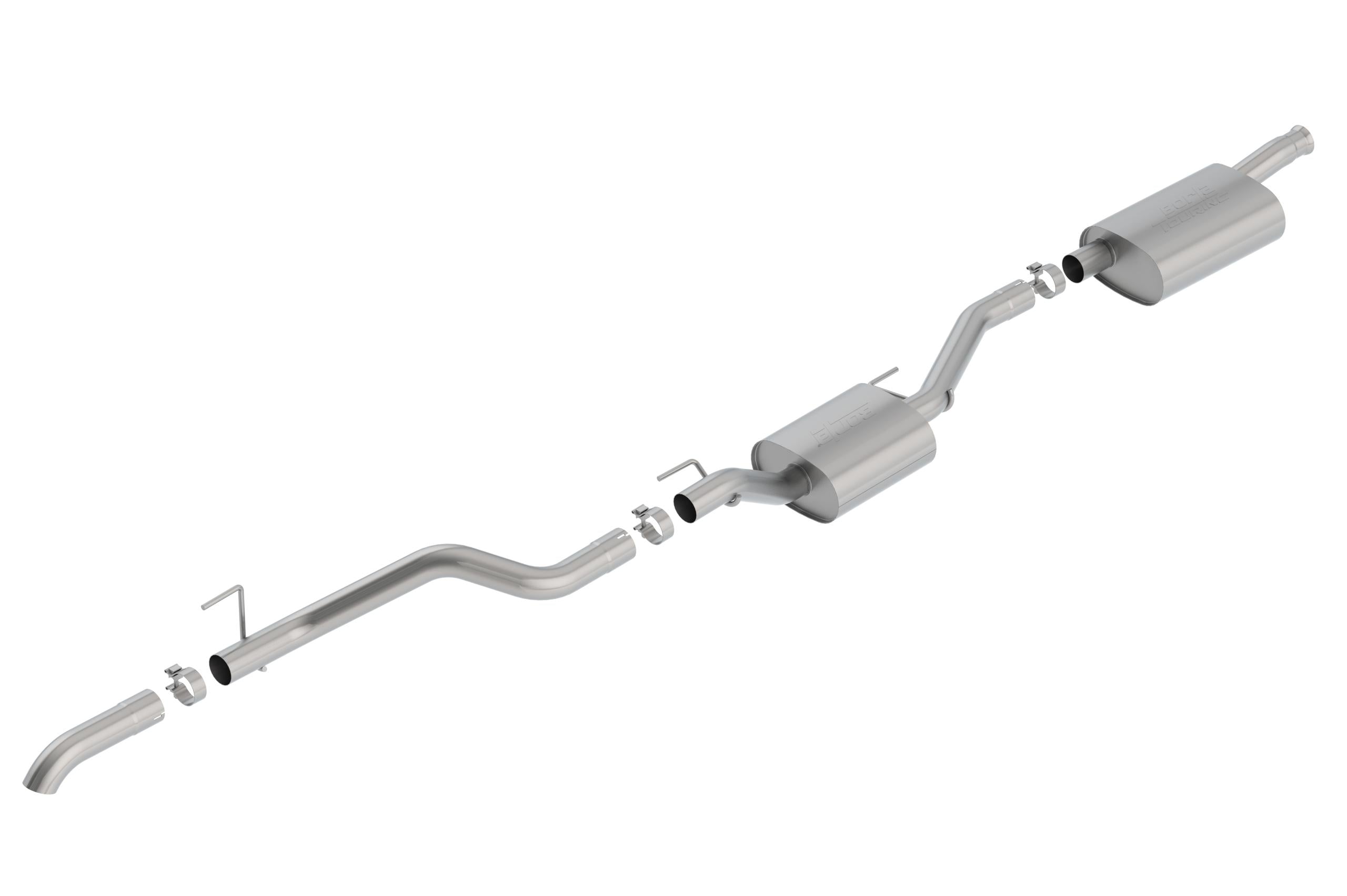 Borla Cat-Back(Tm) Exhaust System - Touring - Stainless Steel Tips (2020-2023 Gladiator) - 140808
