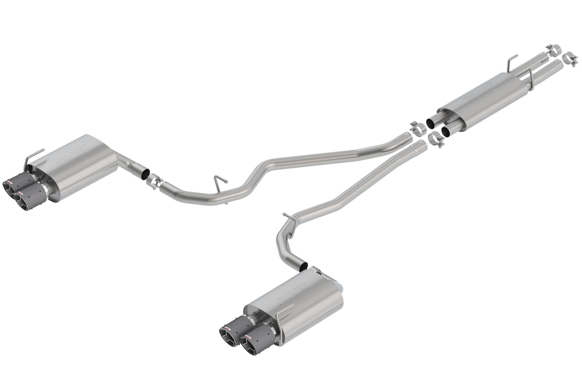 Borla Cat-Back Exhaust System - S-Type - Carbon Fiber Tips (2020-2025 Explorer, Aviator) - 140820CF
