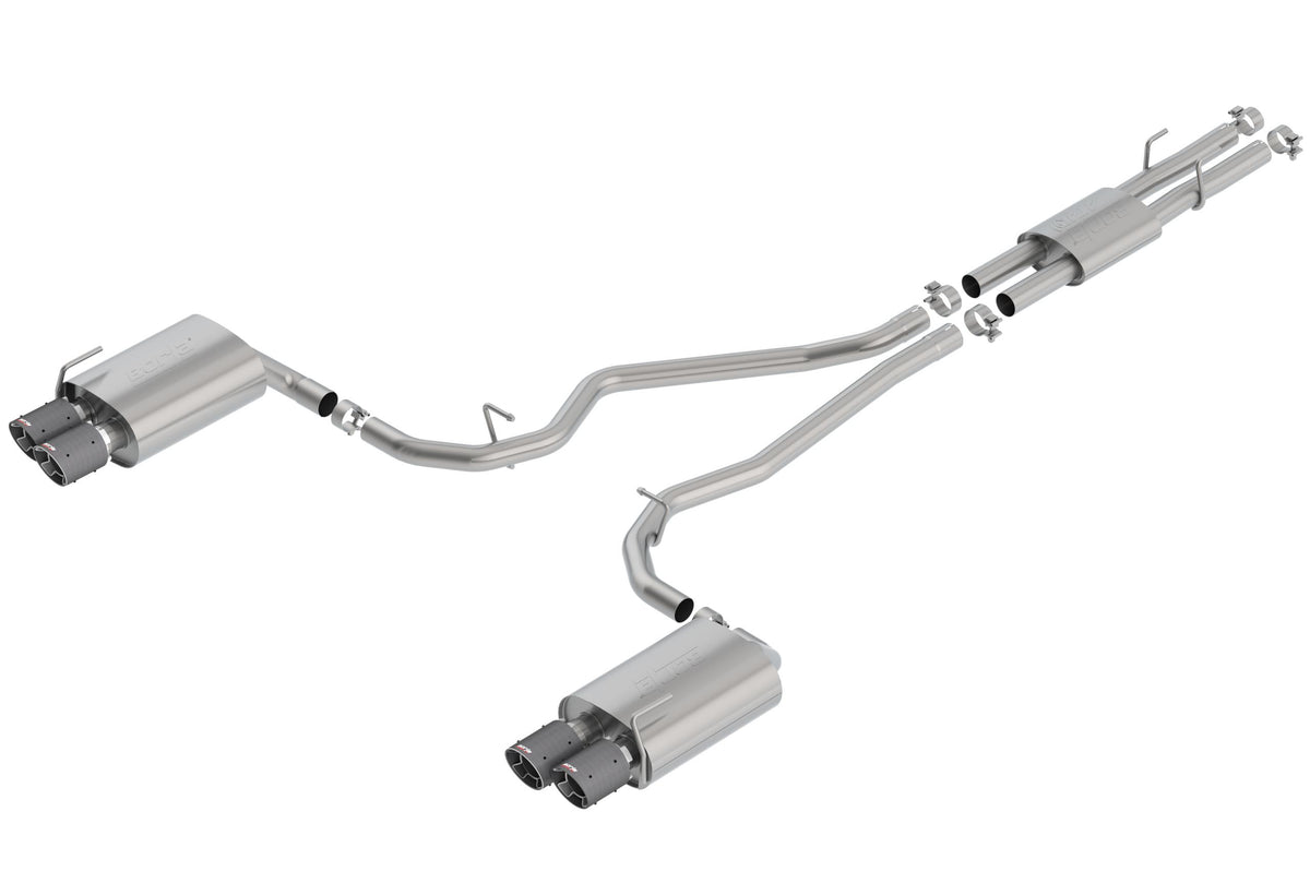 Borla Cat-Back(Tm) Exhaust System - Atak(R) - Carbon Fibert Tips (2020-2025 Explorer, Aviator) - 140821CF