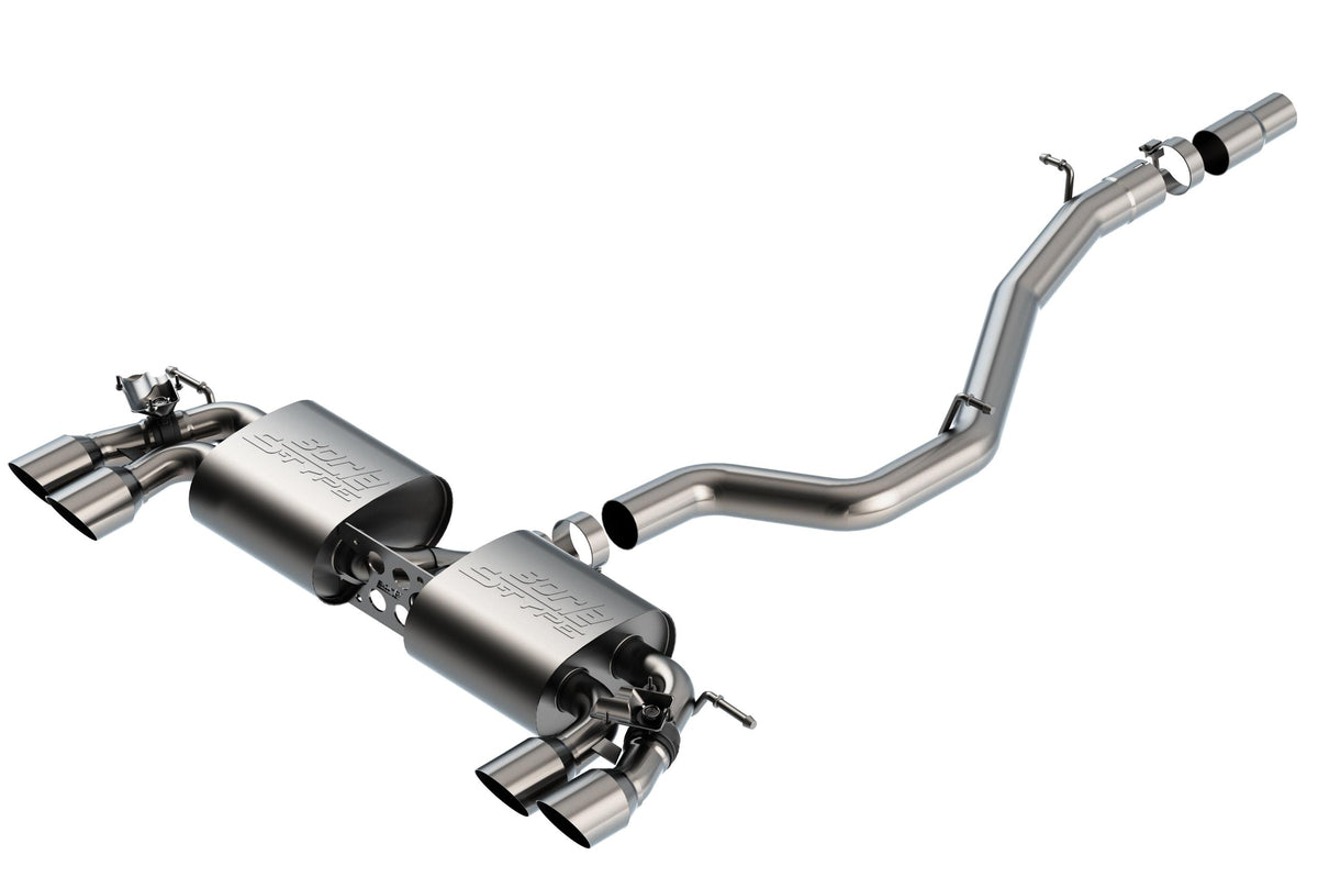 Borla Cat-Back(Tm) Exhaust System - S-Type - Brushed Stainless Steel Tips (2018-2019 Golf R) - 140830SB