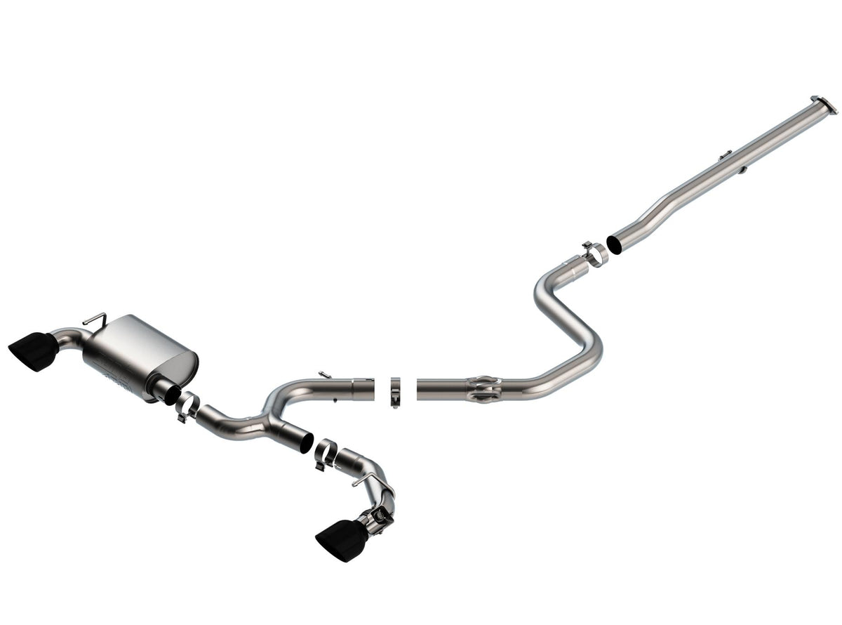 Borla Cat-Back(Tm) Exhaust System - Atak(R) - Stainless Black Tips (2019-2022 Veloster N) - 140832BC