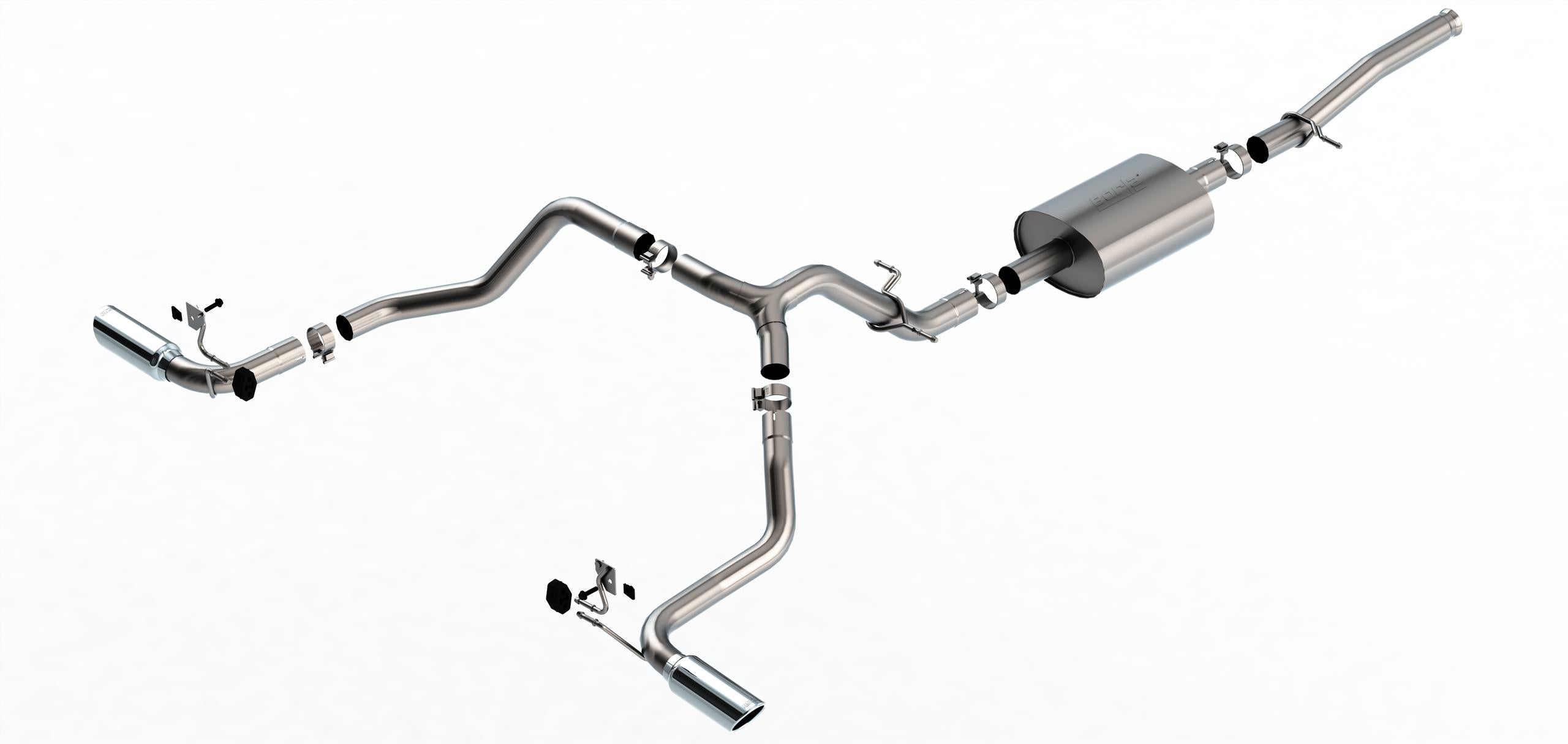 Borla Cat-Back(Tm) Exhaust System - S-Type - Stainless Steel Tips (2019-2023 Silverado 1500, Sierra 1500) - 140842