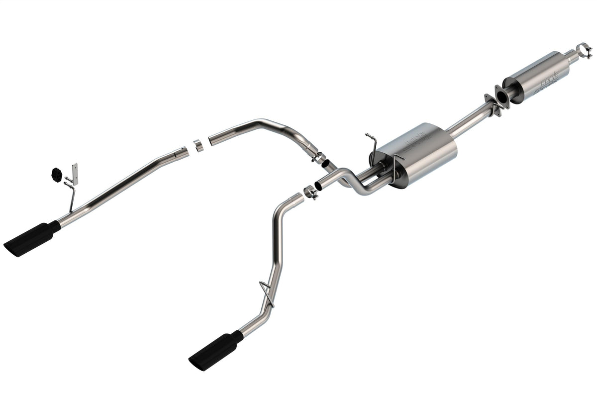 Borla Cat-Back(Tm) Exhaust System - S-Type - Stainless Black Tips (2019-2023 1500) - 140852BC