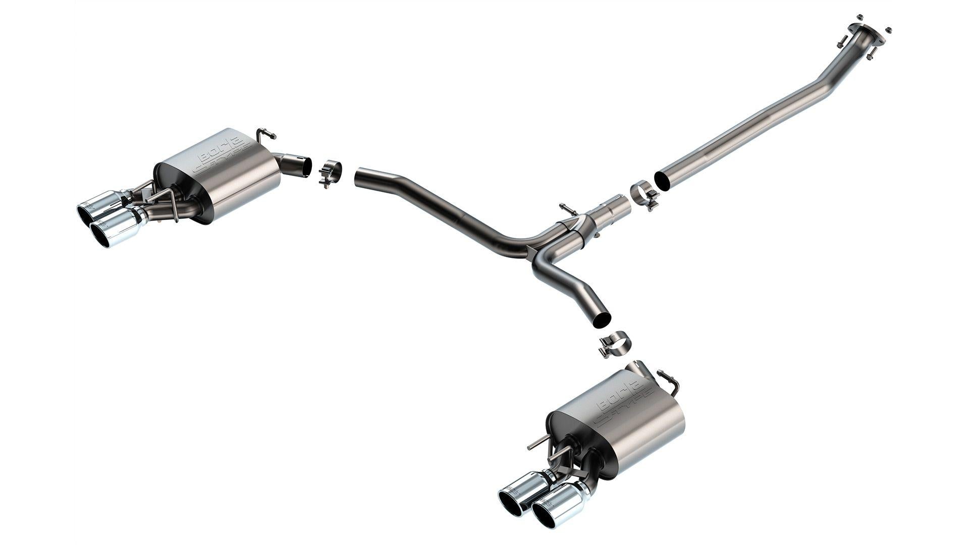 Borla Cat-Back(Tm) Exhaust System - S-Type - Stainless Steel Tips (2018-2023 Camry XSE) - 140853