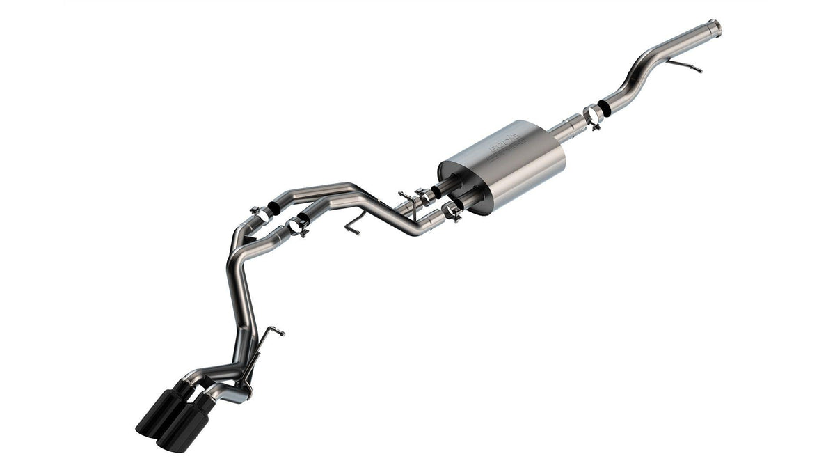 Borla Cat-Back(Tm) Exhaust System - S-Type - Stainless Black Tips (2021-2023 Yukon, Tahoe) - 140855BC