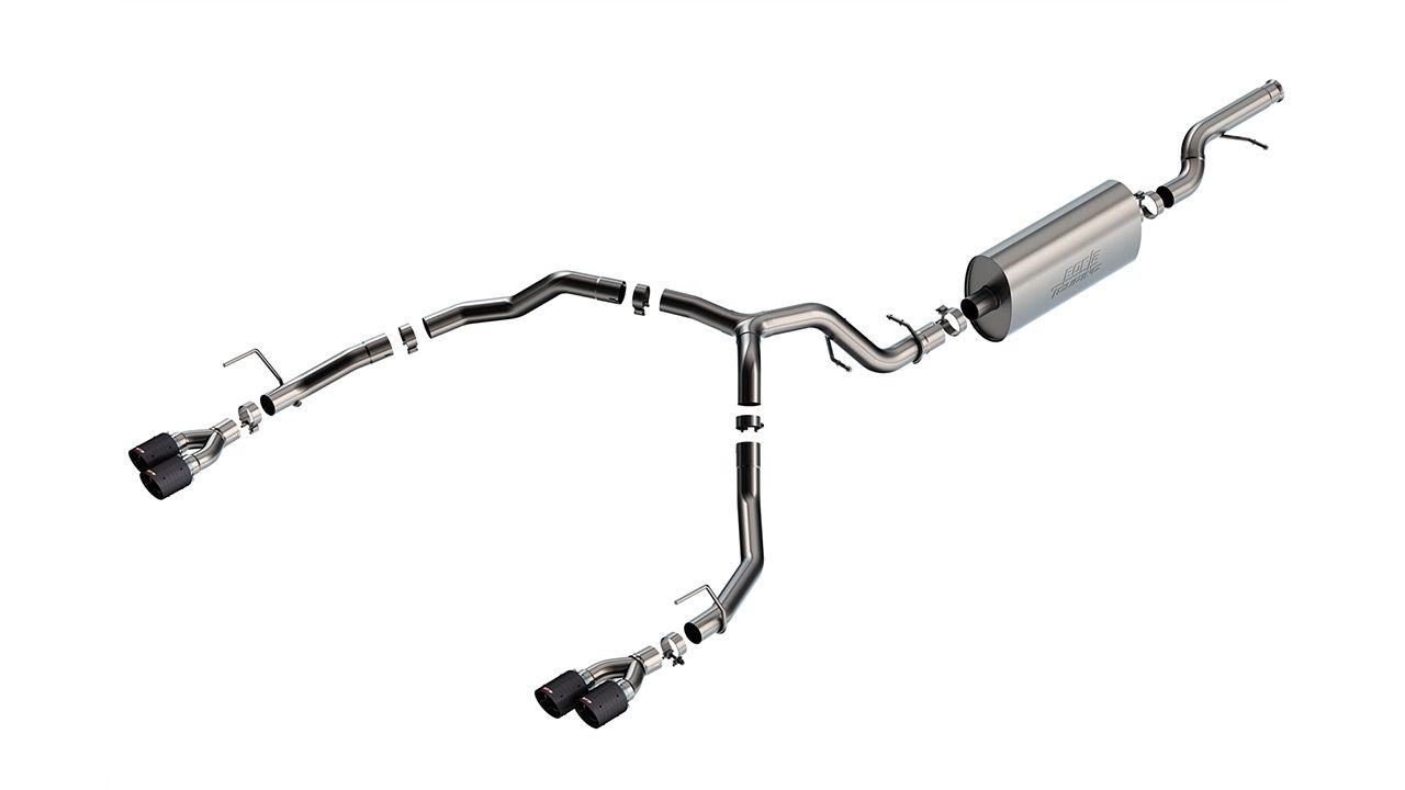 Borla Cat-Back(Tm) Exhaust System - Touring - Carbon Fibert Tips (2021-2023 Tahoe Premier) - 140856CF
