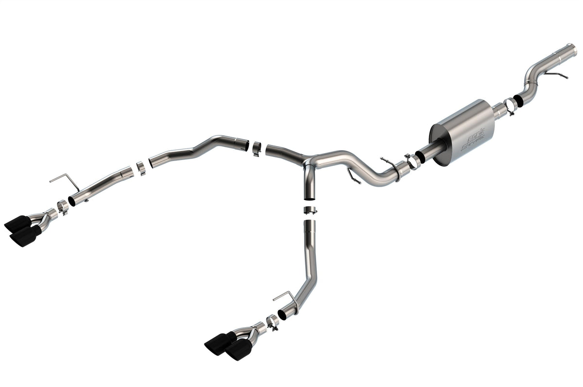 Borla Cat-Back(Tm) Exhaust System - S-Type - Stainless Black Tips (2021-2023 Tahoe, Yukon) - 140859BC