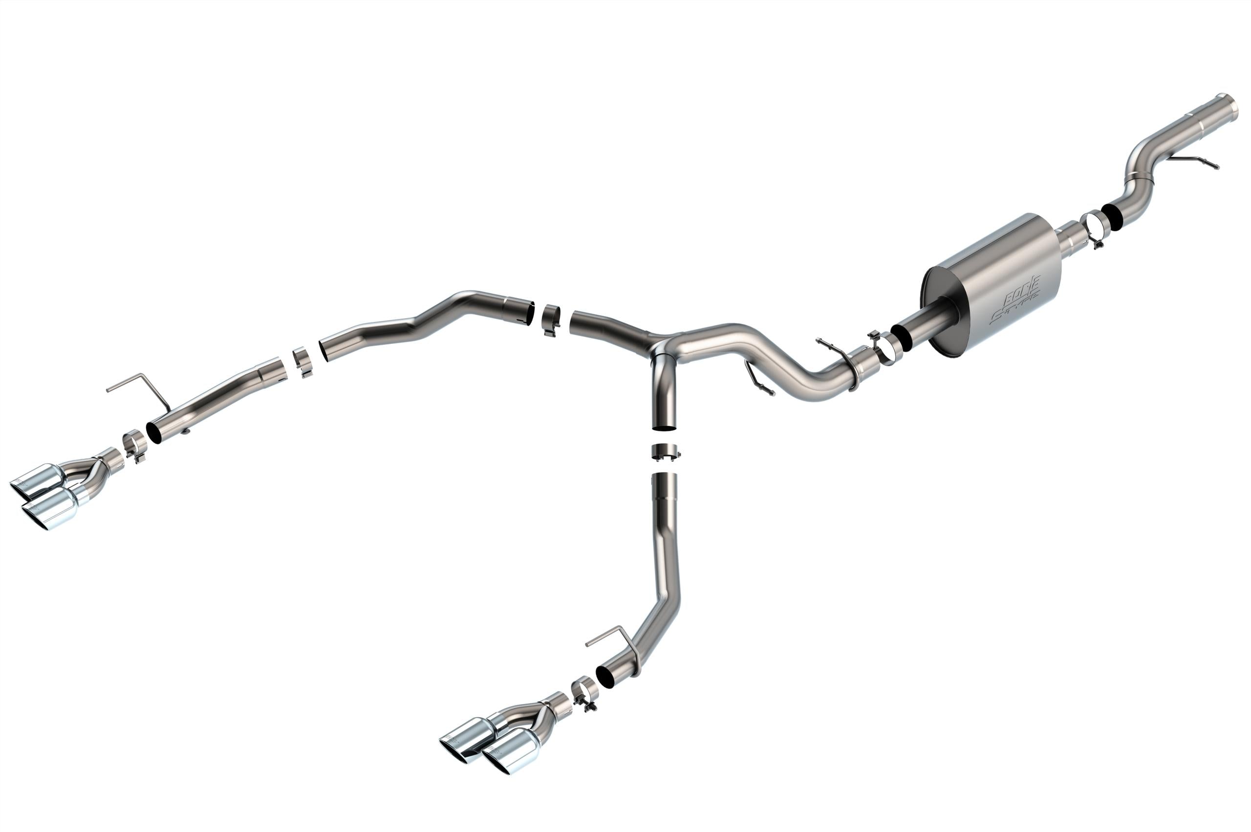 Borla Cat-Back(Tm) Exhaust System - S-Type - Stainless Steel Tips (2021-2023 Tahoe, Yukon) - 140859