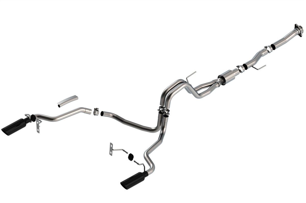 Borla Cat-Back(Tm) Exhaust System - Atak(R) - Stainless Black Tips (2021-2026 Ford F-150) - 140869BC