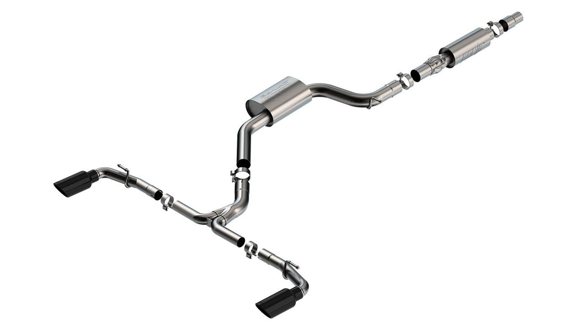 Borla Cat-Back(Tm) Exhaust System - S-Type - Stainless Black Tips (2022-2023 GTI) - 140883BC