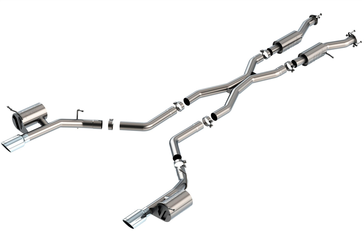Borla Cat-Back(Tm) Exhaust System - S-Type - Stainless Steel Tips (2021-2023 Durango SRT Hellcat) - 140885