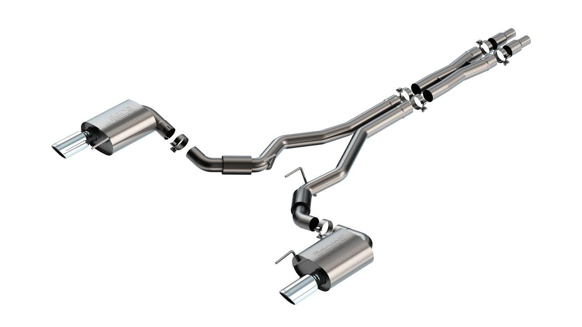 Borla Cat-Back Exhaust System - S-Type - Stainless Steel Dual Tips (2024-2026 Mustang w/ Non Active Exhaust) - 140960