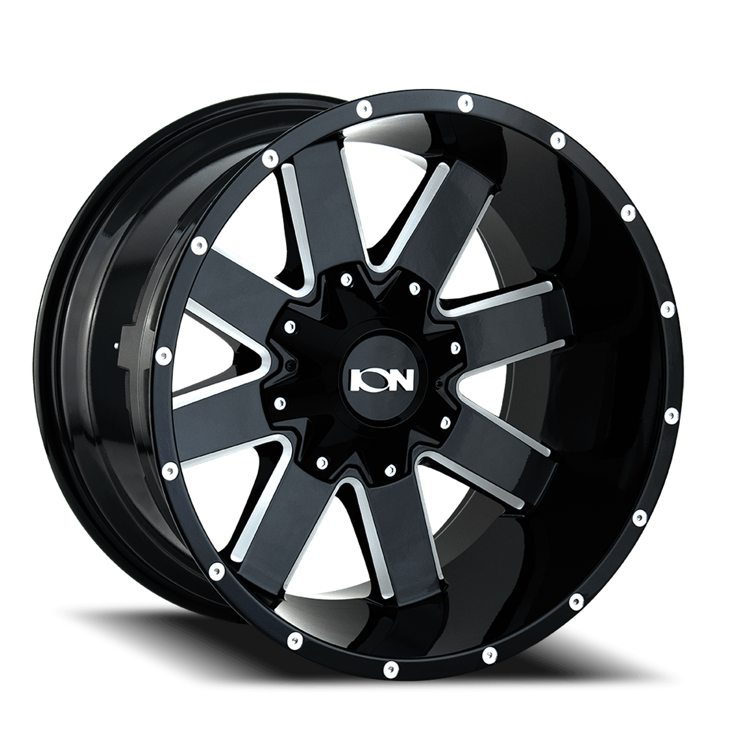 ION Wheels Type 141 20x10 / 8x165.1 BP / -19mm Offset / 130.8mm Hub Gloss Black Milled Wheel - 141-2176M