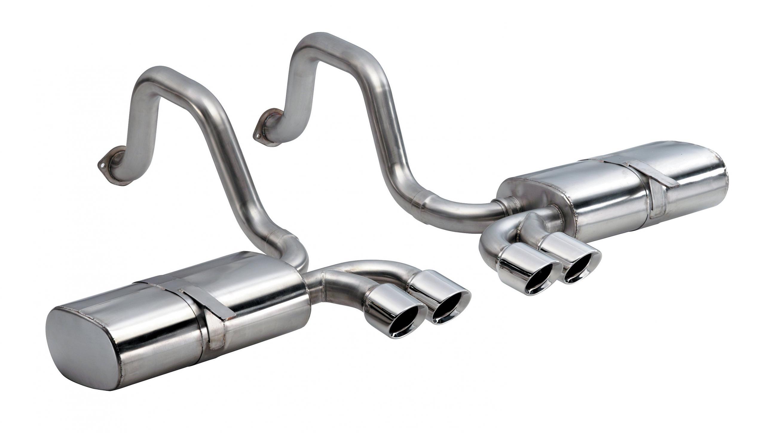 Corsa 2.5 Inch Axle-Back Sport Dual Exhaust Polished 3.5 Inch Tips 97-04 Corvette/Z06 5.7L Stainless Steel - 14111