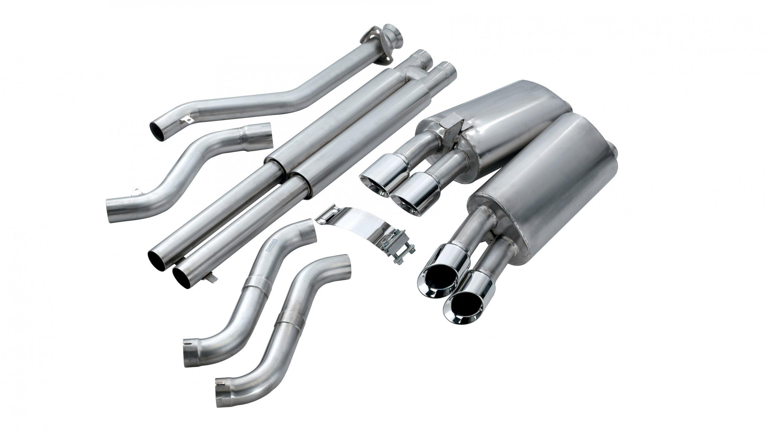 Corsa 14116 2.5" Dual Rear Exit Sport Catback Exhaust System with 3.5" Polished Tips (1992-1995 Corvette C4 LT1)
