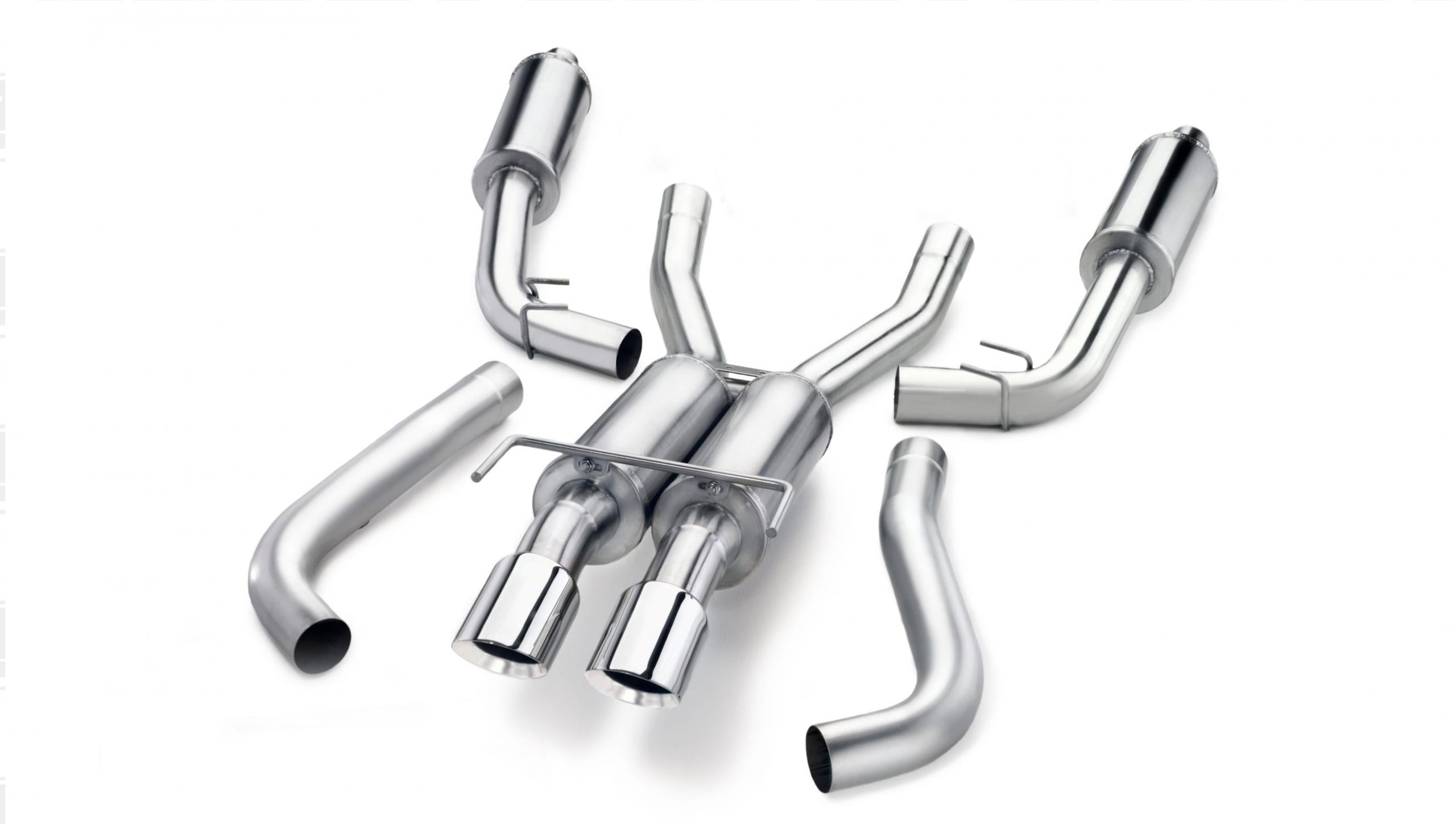 Corsa 14119 3" Dual Center Rear Exit Sport Catback Exhaust System with Single 4" Polished Tips (1996-2002 Dodge Viper RT / GTS 8.0L V10)