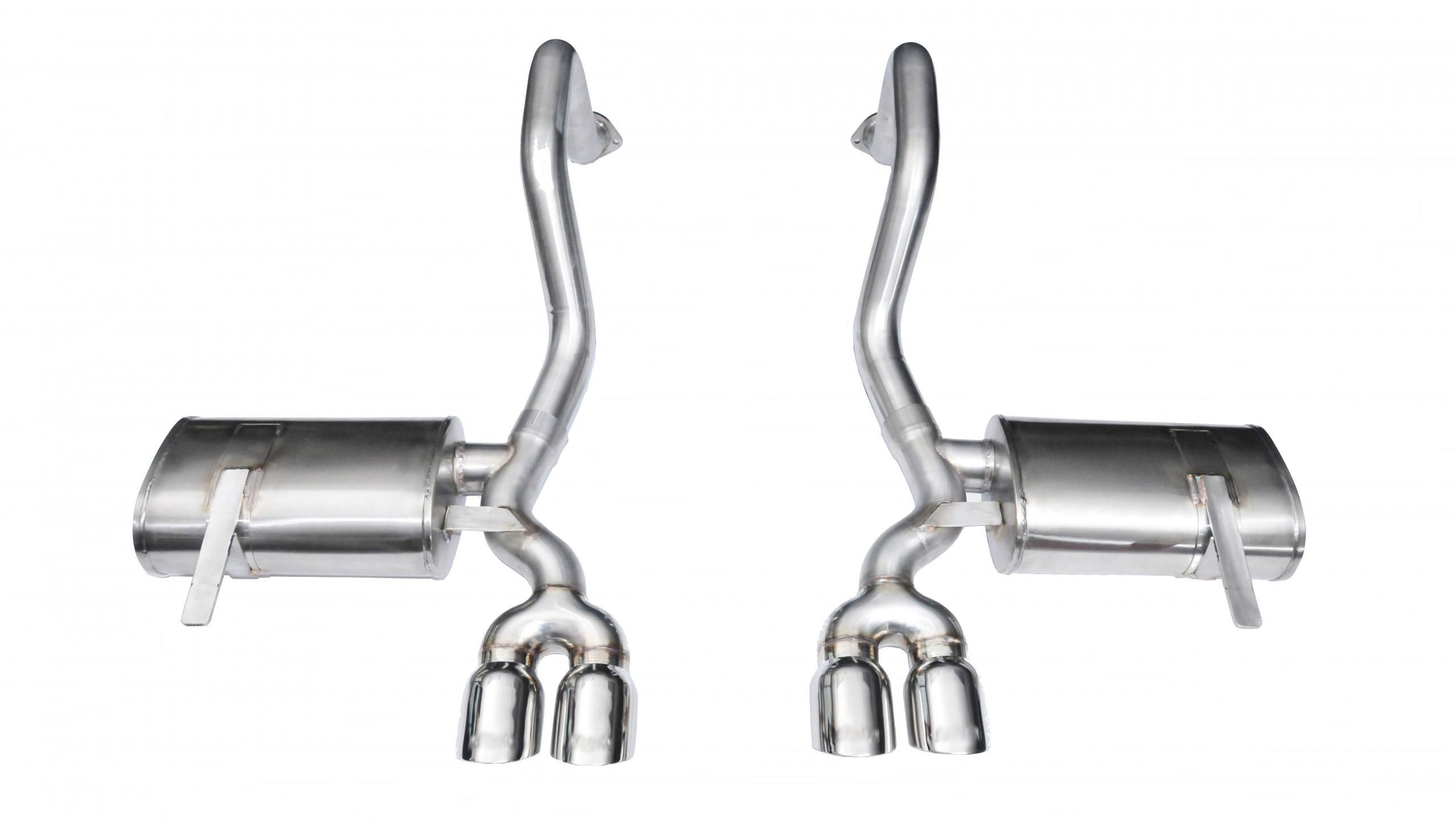 Corsa 2.5 Inch Axle-Back Xtreme Dual Exhaust Polished 3.5 Inch Tips 97-04 Corvette/Z06 5.7L Stainless Steel - 14132