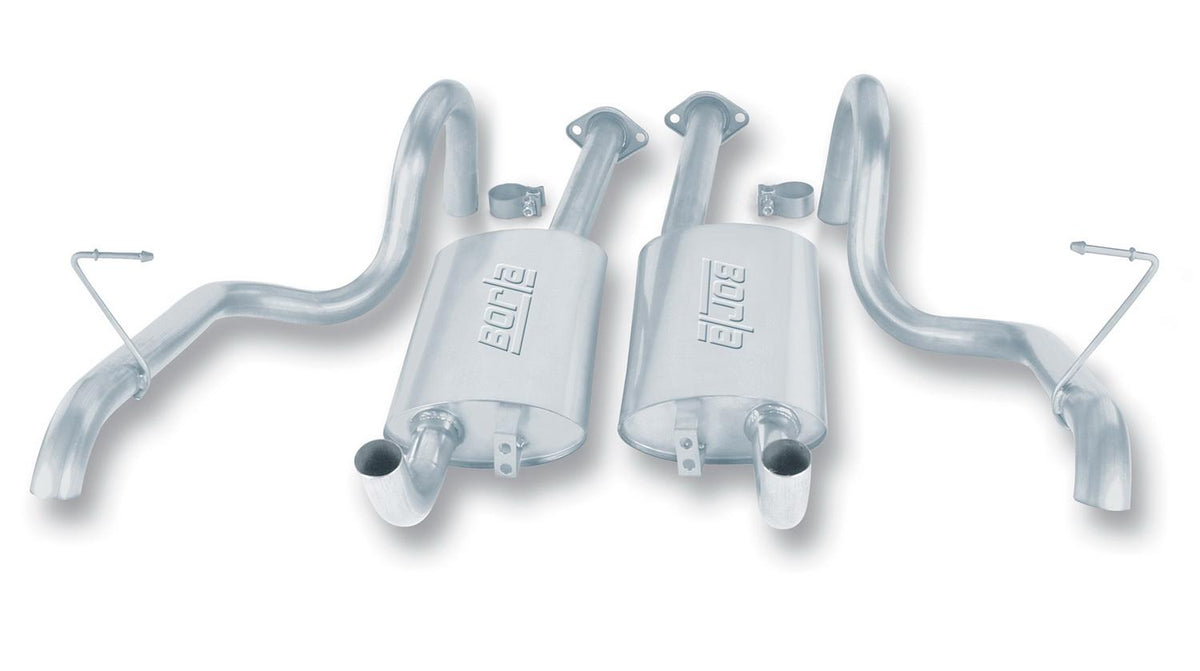 Borla Cat-Back(Tm) Exhaust System - S-Type - Stainless Steel Tips (1987-1993 Mustang) - 14139