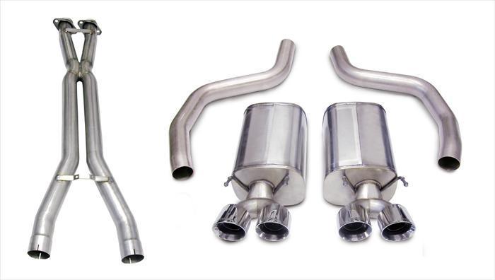Corsa 14164CB1 3" Dual Rear Exit Sport Catback Exhaust System with 4" Polished Tips (2006-2011 C6 ZR1 / Z06 Corvette)