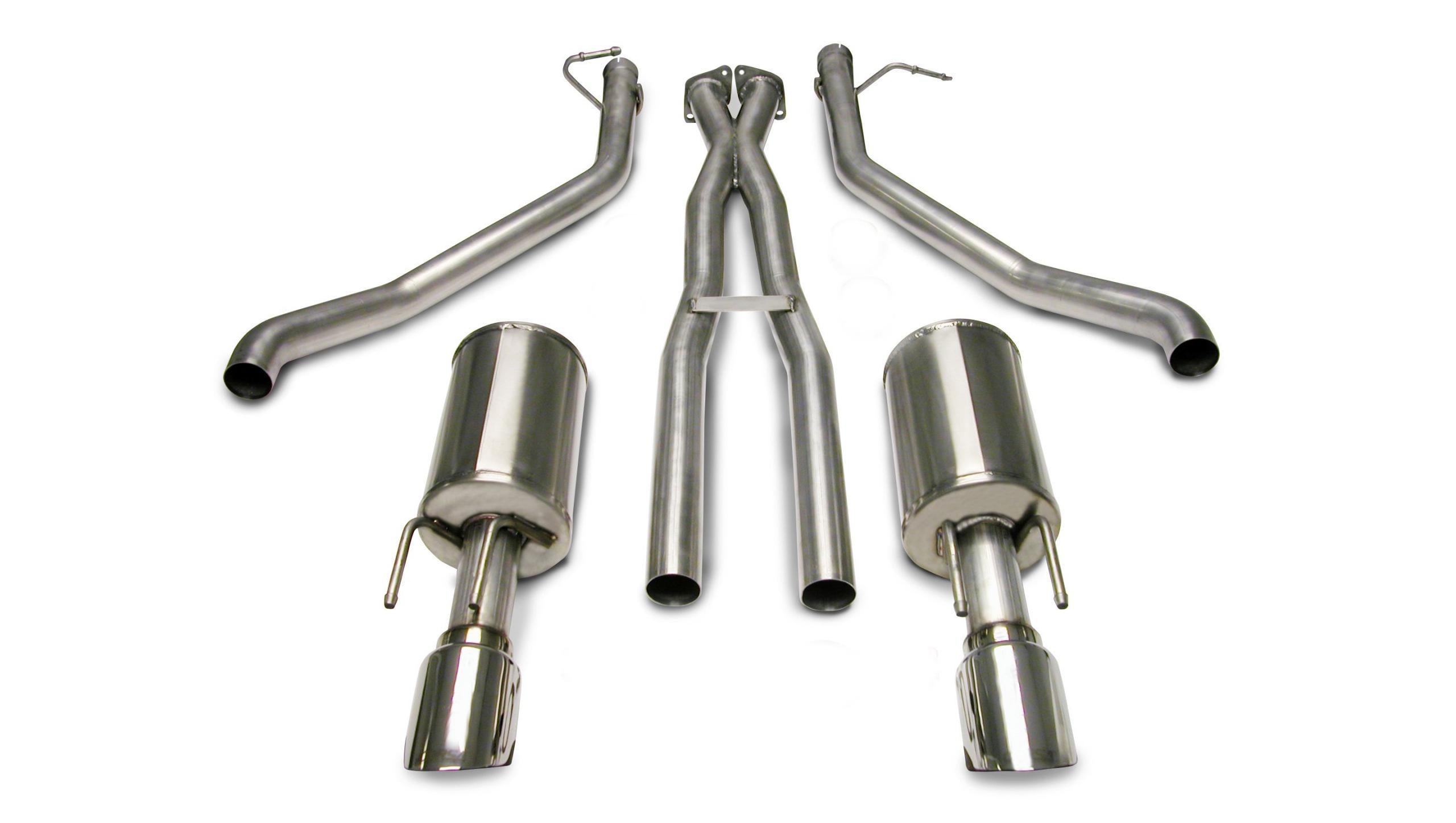 Corsa 14189 2.5" Dual Rear Exit Sport Catback Exhaust System with 4" Polished Tips (2005-2006 Pontiac GTO 6.0L)
