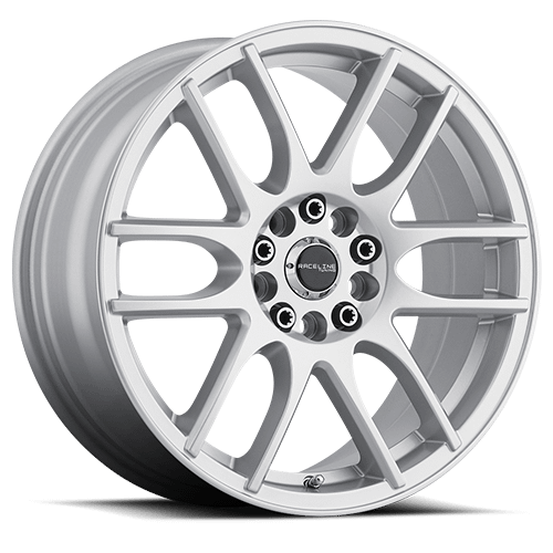 Raceline Wheels Aluminum Wheels 18x7.5 Mystique 141S Gloss Silver 42 Offset 5 on 100/5 on 114.3 Bolt Pattern 72.62 Bore Raceline - 141S-87589+42