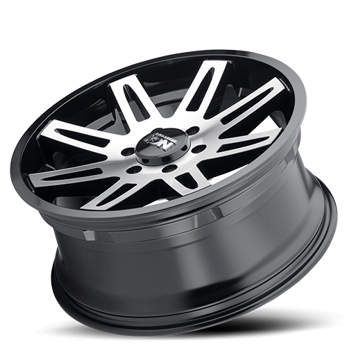 ION Wheels Type 142 18x9 / 8x165.1 BP / 0mm Offset / 130.8mm Hub Black/Machined Wheel - 142-8981B