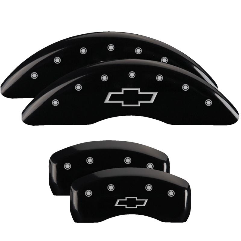 MGP Set Of 4: Black Finish, Silver Bowtie (2009-2017 Traverse LS, Traverse LT, Traverse LTZ, Traverse Premier) - 14214SBOWBK