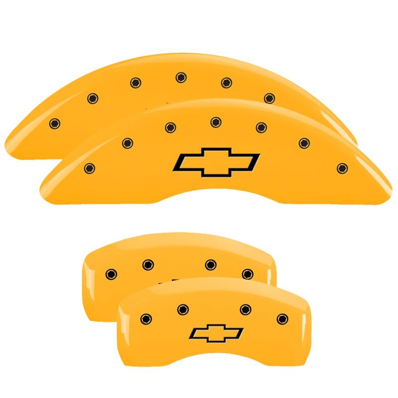 MGP Set Of 4: Yellow Finish, Black Bowtie (2009-2017 Traverse LS, Traverse LT, Traverse LTZ, Traverse Premier) - 14214SBOWYL
