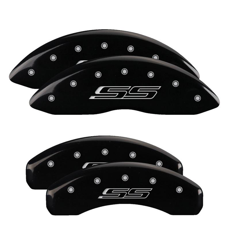 MGP Set Of 4: Black Finish, Silver SS (Gen 5/6) (2012 Camaro SS) - 14215SSS5BK