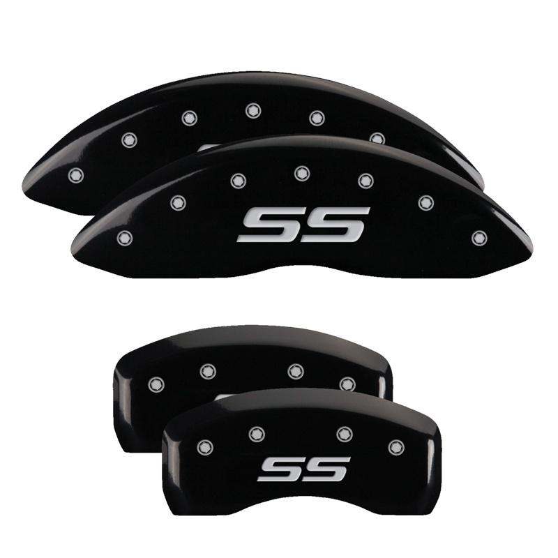 MGP Set Of 4: Black Finish, Silver SS (Monte Carlo) (2006-2009 Chevrolet Monte Carlo, Chevrolet Impala) - 14217SSS4BK