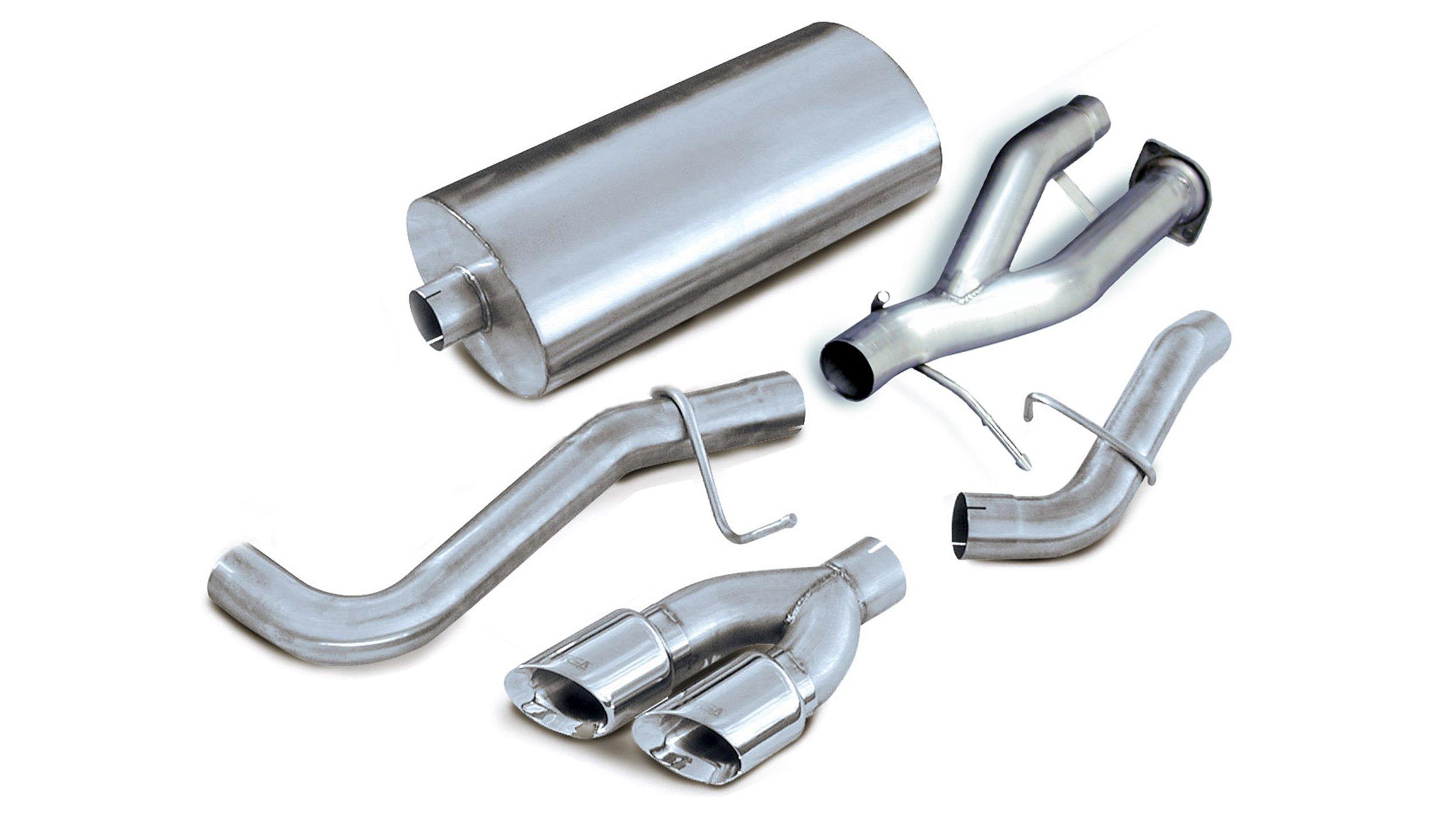 Corsa 14220 3" Single Side Exit Sport Catback Exhaust with 4.0" Polished Tips (2002-2006 Yukon / Escalade)